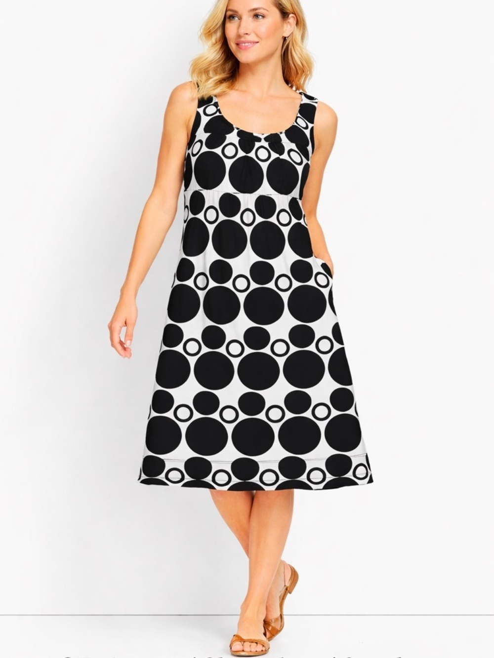 I.C.E. Black & White Polka Dot Sleeveless Y2K Dress Size 12